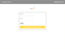 Tablet Screenshot of mysql.uni5.net